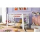 preview thumbnail 4 of 14, Twin over Twin Bunk Bed with Shelves and Built-in Ladder