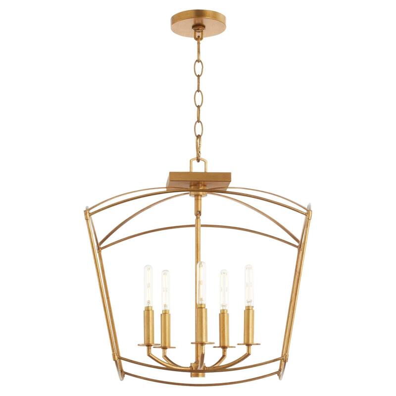 Quorum International 2812-18 Mantle 5 Light 19" Wide Pendant