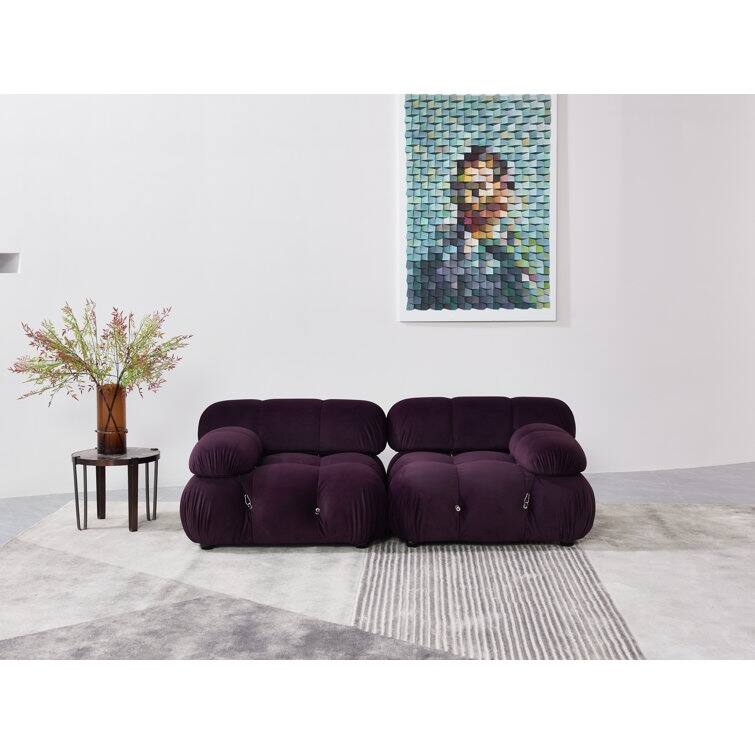 Breeley 76'' Velvet Upholstered Loveseat