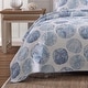 preview thumbnail 6 of 9, Tommy Bahama Ocean Isle Print With Textured Reverse Cotton Quilt (Blue, 3 Piece Set)
