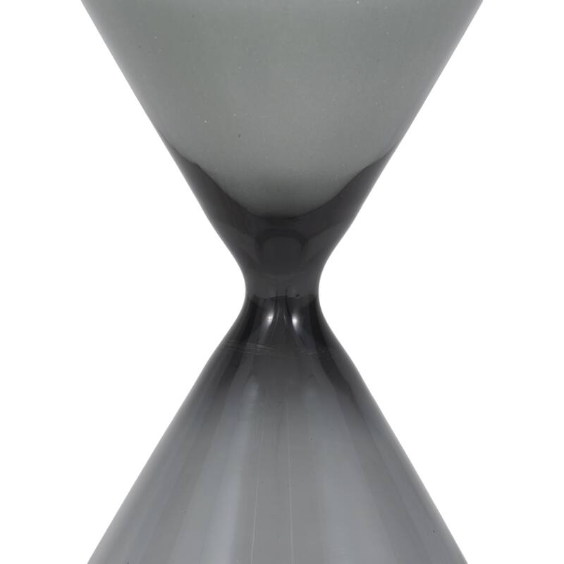 Modern Glass Hourglass Sculpture - Home Decor