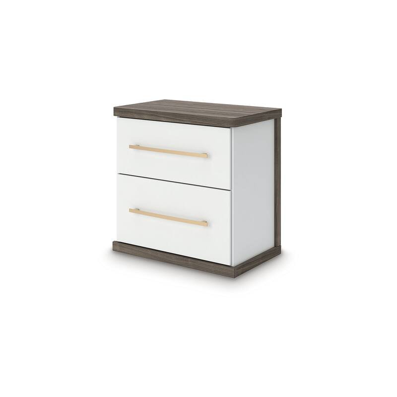 Signature Design by Ashley Nendalane Brown/White Nightstand