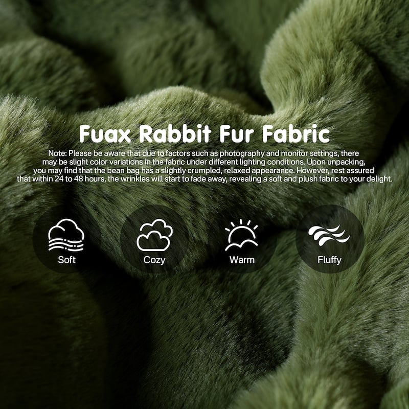 OVIOS Cloud-Like Plush Bean Bag Chair (Reinforced Pile Edition)