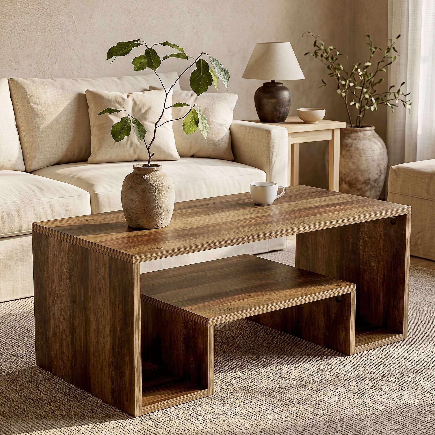 47-In Coffee Table with Storage for Entertainment Center by 1Easylife