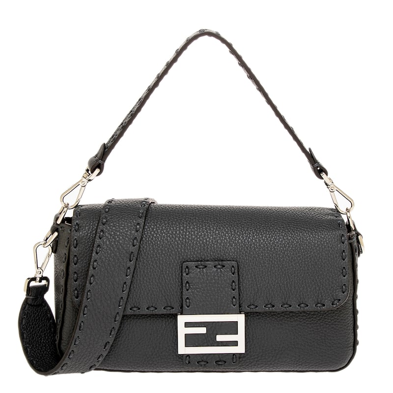 Fendi Men's Baguette Regular Bag - Grey