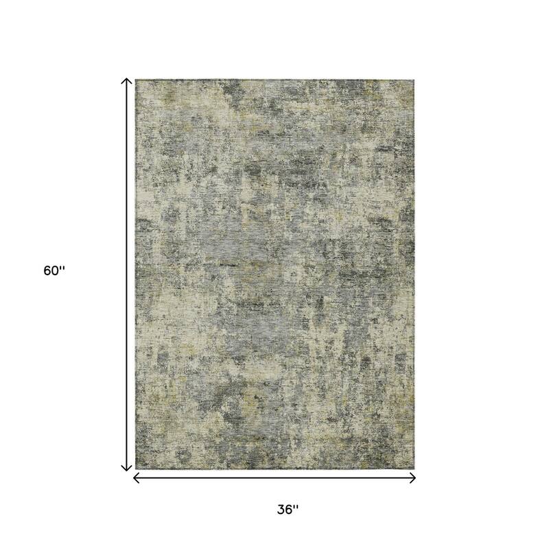 HomeRoots Abstract Transitional Rectangle Outdoor Rug