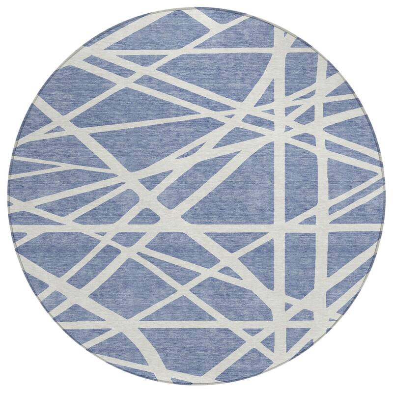 HomeRoots Geometric Transitional Rectangle Outdoor Rug