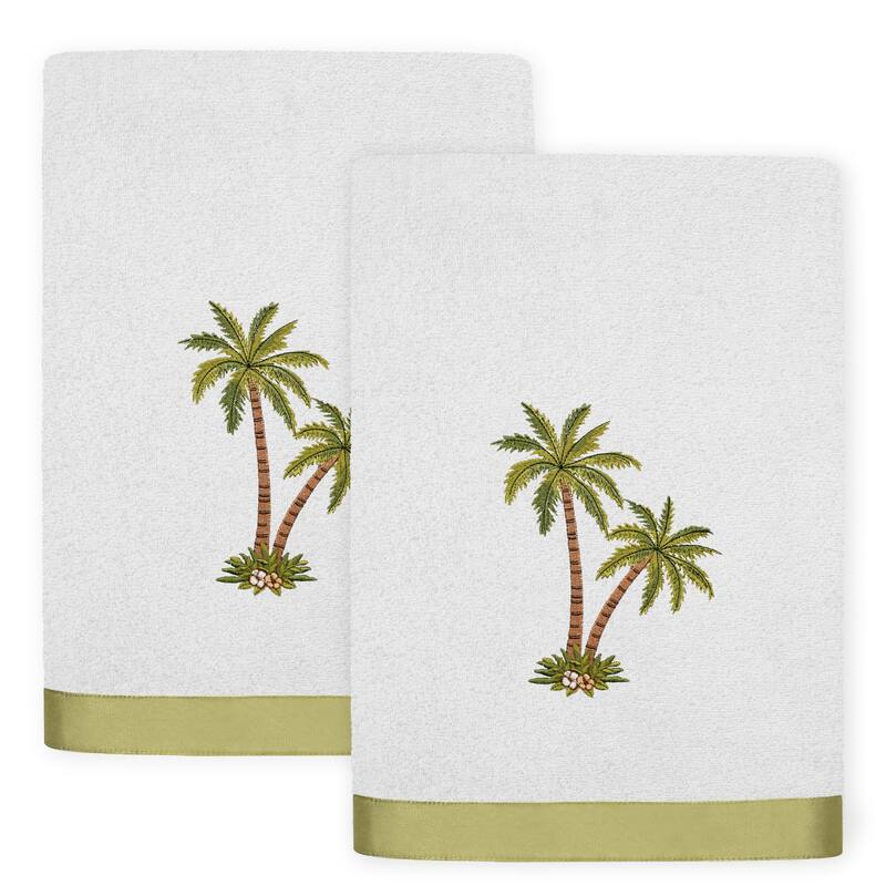 Authentic Hotel and Spa Turkish Cotton Palmera 2 PC Bath Towel Set - Silver