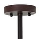 preview thumbnail 9 of 12, River of Goods Anna Metal and Blue Tiffany-Style Stained Glass Bowl Shade 13-Inch Semi-Flushmount Ceiling Light