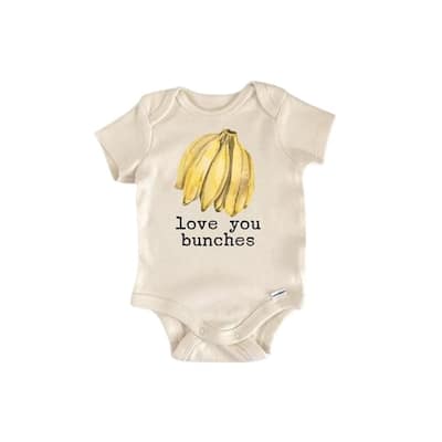 Banana Bunch Monkey - Baby Boy Girl Clothes Infant Bodysuit Funny Cute Newborn