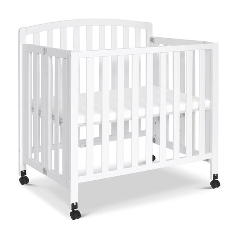 Dylan 3-in-1 Folding Portable Mini Crib and Twin Bed, White