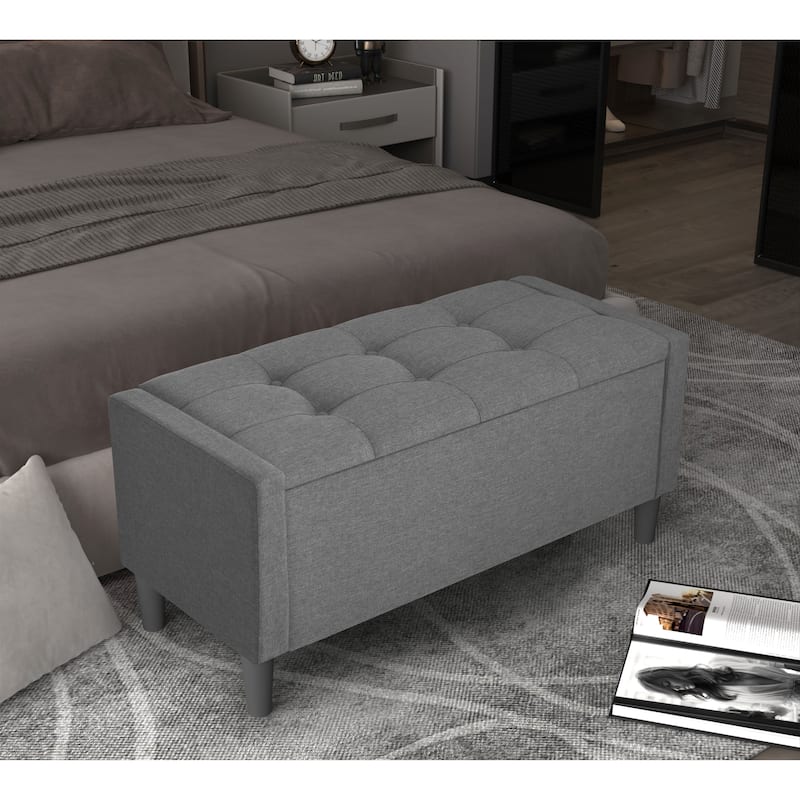 Braylen Upholstered Flip Top Storage Bench
