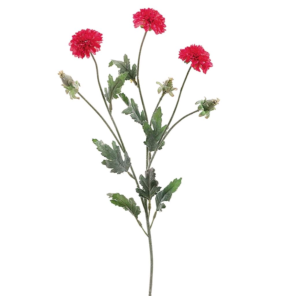 28" Pink Pom-Pom Artificial Flower Spray