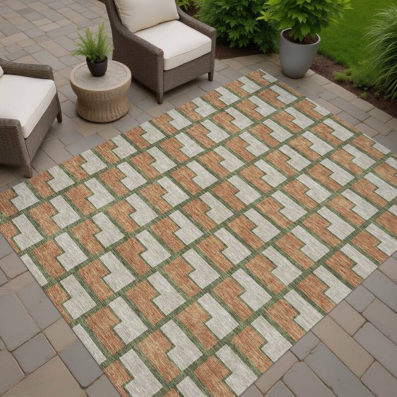 Machine Washable Indoor/ Outdoor Modern Cody Chantille Rug