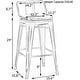 preview thumbnail 21 of 24, Andeworld Bar Stools 24 Inches Metal bar stools with backs Set of 4