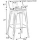 preview thumbnail 42 of 41, Bar Stools With Back set of 4 Industrial Metal Barstools with Wooden Seats