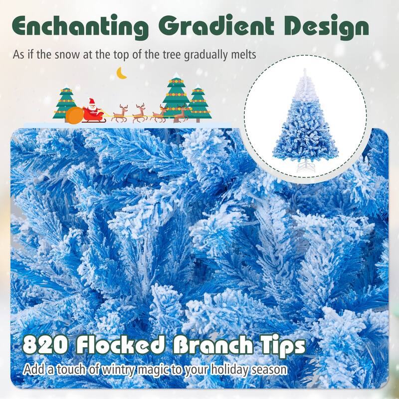 Costway 5/6/7/8 FT Artificial Christmas Tree with 180/250/350/470 Warm - See Details