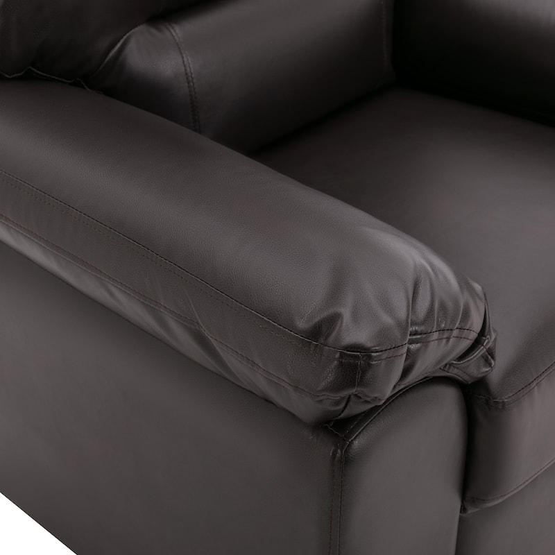 Morden Fort Faux Leather Upholstered Accent Chairs for Living Room