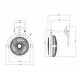 preview thumbnail 5 of 8, 10-inch Industrial ABS 3-Blade Wall Mount Fan with Pull Chain