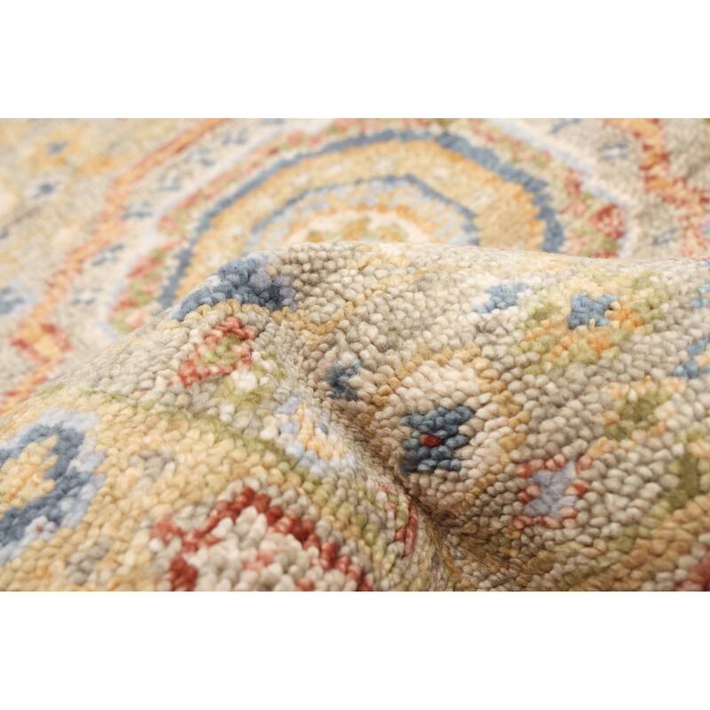 ECARPETGALLERY Hand-knotted Mamluk Sage Wool Rug - 2'6 x 7'10