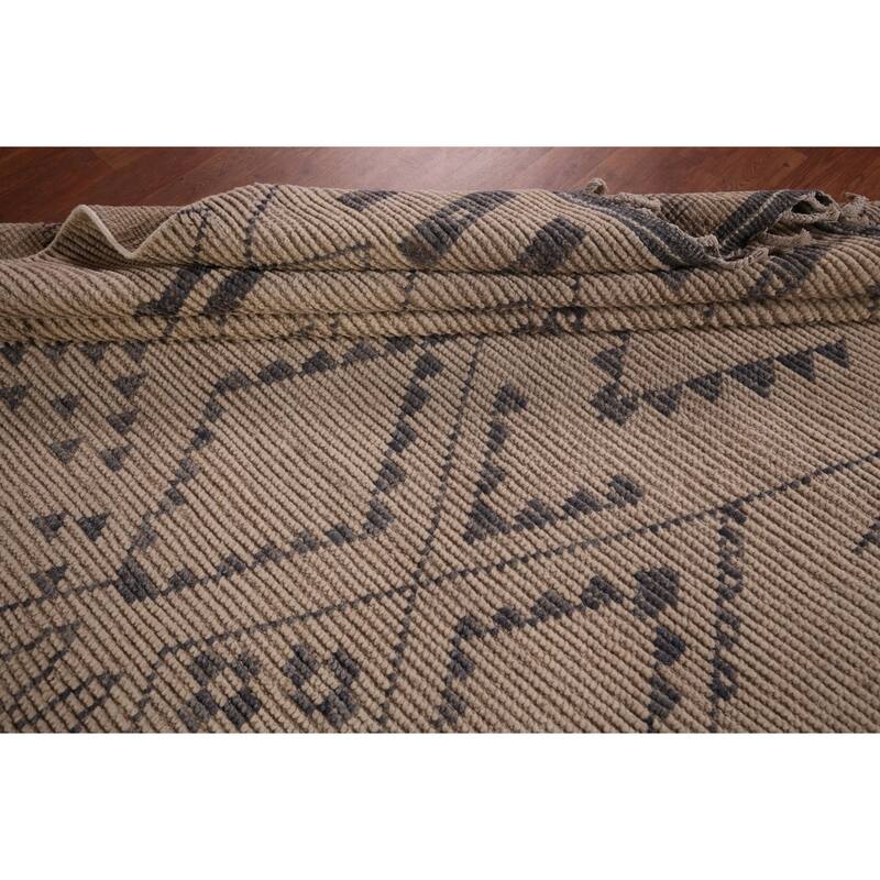 Trellis Moroccan Area Rug Handmade Wool Carpet - 8'11"x 12'6"