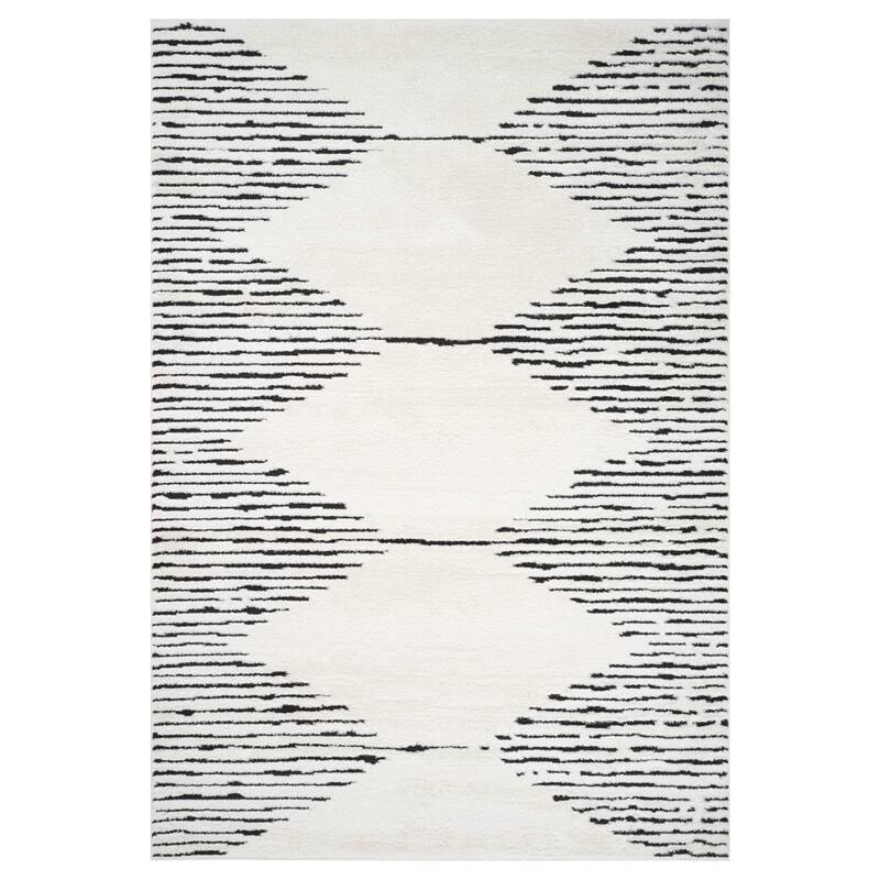 HomeRoots Geometric Rectangle Area Rug