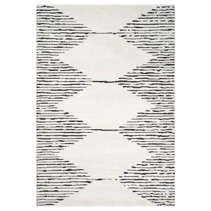 HomeRoots Moroccan Transitional Runner Area Rug - 120.00 in. x 30.00 in. x 0.60 in.