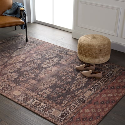Minerva Machine Washable Tribal Area Rug
