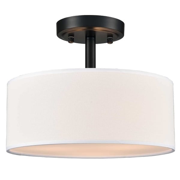 slide 2 of 13, Dante Modern Semi-Flush Mount Ceiling Light 3-Light Black