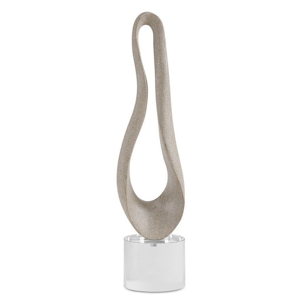 slide 2 of 4, Uttermost 18166 Oval Harmony 25-9/16" Tall Crystal and Polyresin Crystal / Ivory