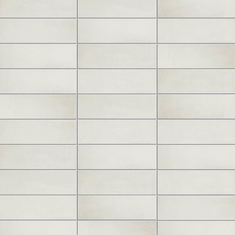 Merola Tile Coco Matte Cloud White 2" x 5-7/8" Porcelain Floor and Wall Tile