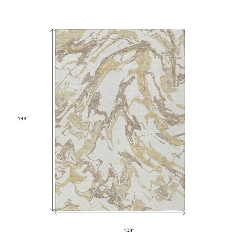 HomeRoots Abstract Transitional Rectangle Outdoor Rug