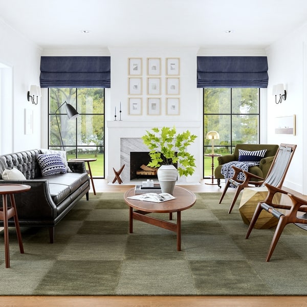 slide 2 of 16, Elliot Wool Area Rug 2' 6" x 8' - Olive - Runner