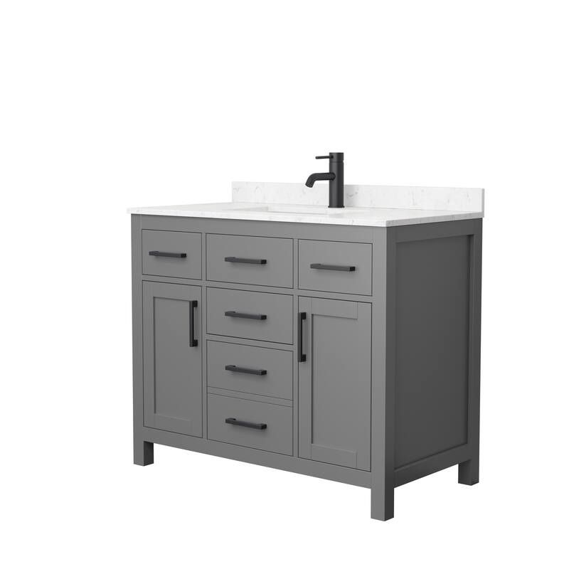 Beckett 42 Inch Single Vanity, Cultured Marble Top