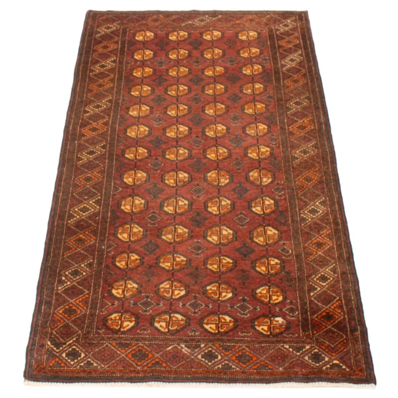 ECARPETGALLERY Hand-knotted Teimani Red Wool Rug - 3'3 x 6'7