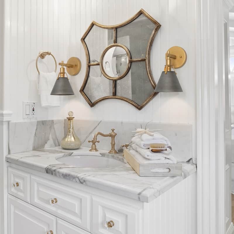 Coney Modern Dimmable Wall Sconce Metal Brushed Bathroom Vanity Light
