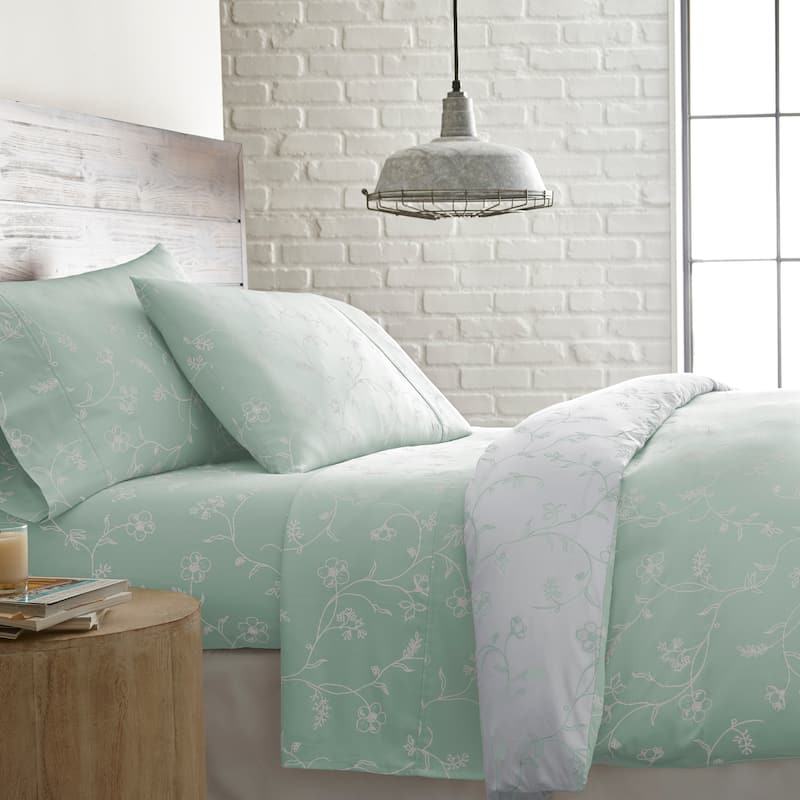 Sweetbrier Luxury Cotton Reversible Duvet Cover and Sham Set