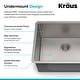 preview thumbnail 101 of 158, KRAUS Standart PRO Undermount Single Bowl Stainless Steel Kitchen Sink