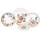 preview thumbnail 4 of 3, STP Goods Byzantium Flowers Bone China Dinner Plate Set of 4 - 10.5"