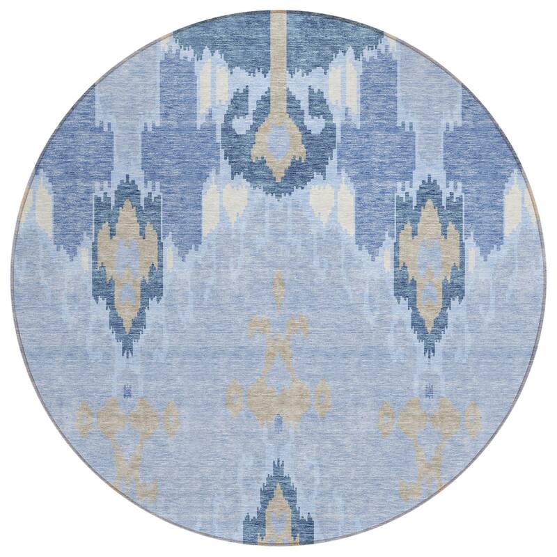 HomeRoots Ikat Transitional Rectangle Outdoor Rug