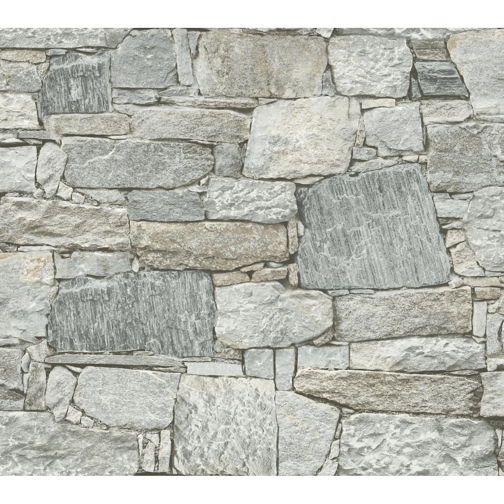 Lansing 20' L x 27" W Stone Peel and Stick Wallpaper