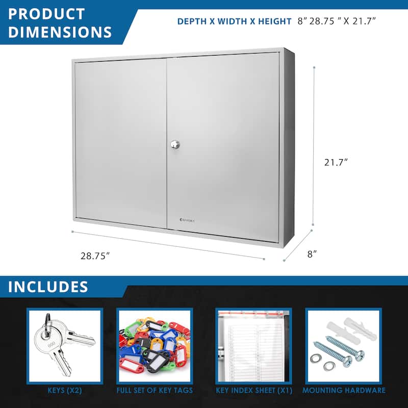 600 Adjustable Key Storage Cabinet with Lock