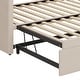 preview thumbnail 10 of 8, Twin Size Upholstered Sofa Bed Daybed with Extended Pop Up Trundle, Space-Saving Twin to King Design for Guest Room