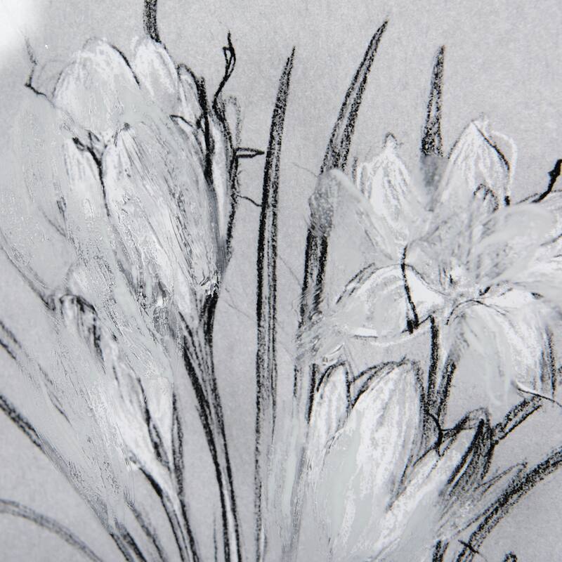Botanical Sketches V (Grey) Framed Art Print