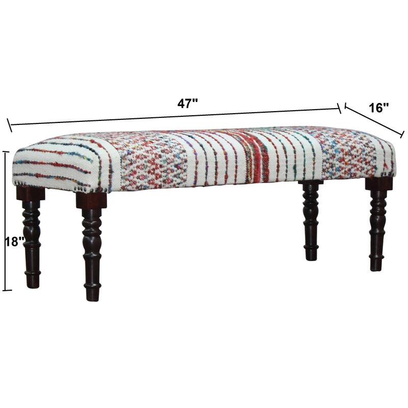 Presidio 47" Upholstered Entryway Bench by Sevita - 47" L x 16" W x 18" H