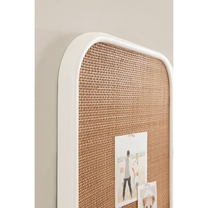 Kate and Laurel Planche Rattan Wall Pinboard