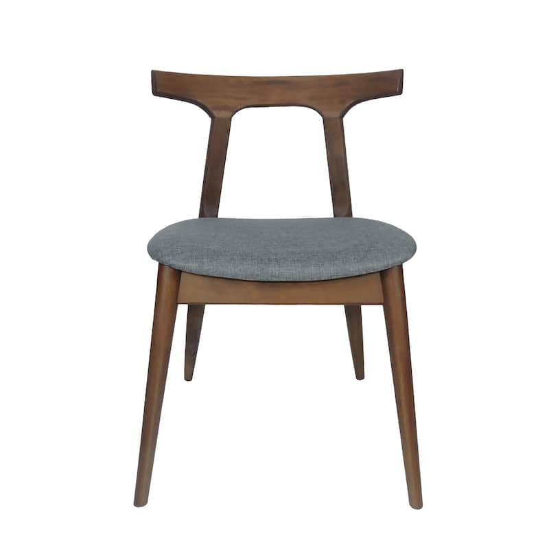 Cowen Upholstered Fabric and Rubberwood Dining Chairs (Set of 2) by Christopher Knight Home