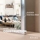 preview thumbnail 4 of 5, Eviva Sax 42" x 30" Rectangular Chrome Metal Framed Mirror