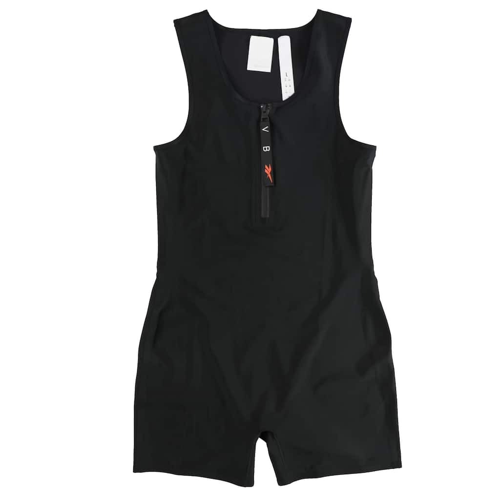 Reebok Womens Unitard Bodysuit Jumpsuit,, Black, Large