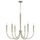 preview thumbnail 1 of 10, Holden 6-light Medium Chandelier Aged Brass